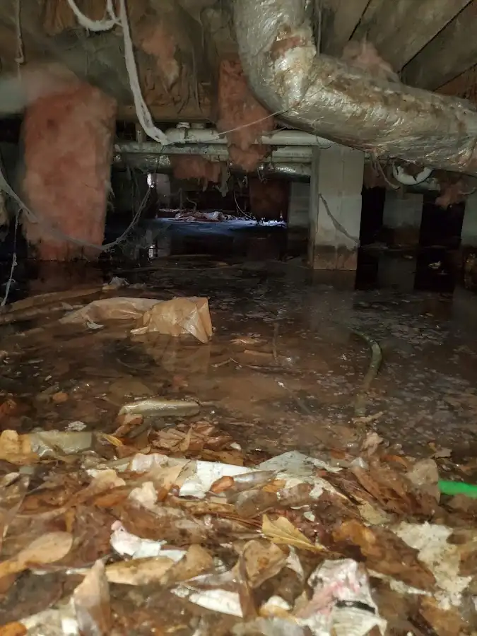 Crawl space flood assessment for Commercial Water Damage Restoration in Carmichael